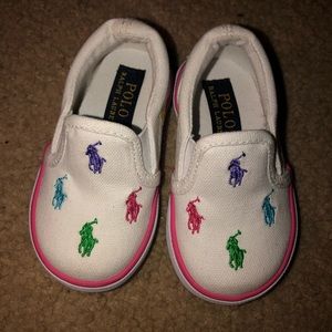 Bal Harbor Multi Pony Ralph Lauren baby shoes sz 4